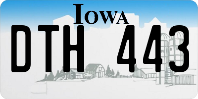 IA license plate DTH443