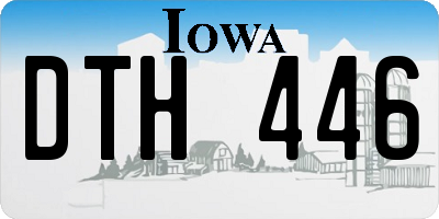 IA license plate DTH446