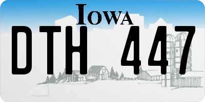 IA license plate DTH447