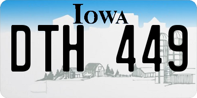 IA license plate DTH449