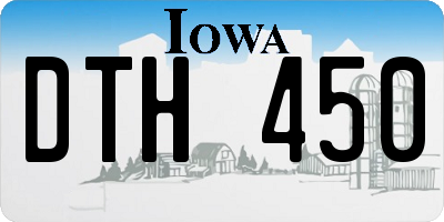 IA license plate DTH450