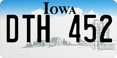 IA license plate DTH452