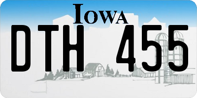 IA license plate DTH455