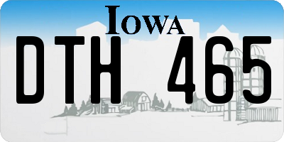 IA license plate DTH465
