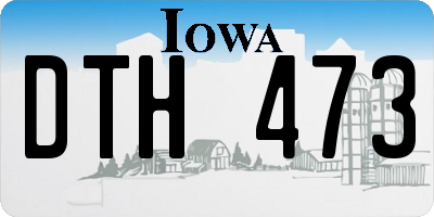 IA license plate DTH473