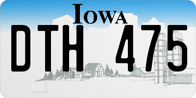 IA license plate DTH475