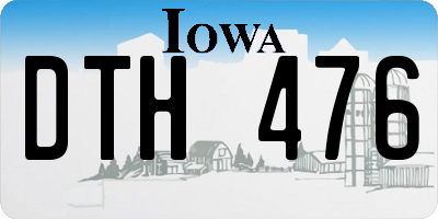 IA license plate DTH476