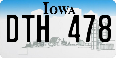 IA license plate DTH478