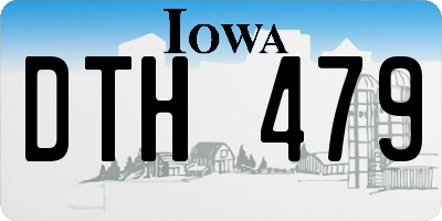 IA license plate DTH479