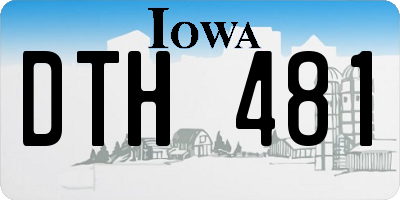 IA license plate DTH481