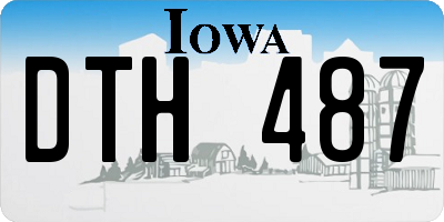 IA license plate DTH487