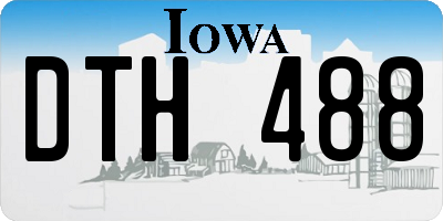 IA license plate DTH488