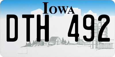 IA license plate DTH492
