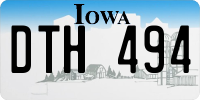 IA license plate DTH494
