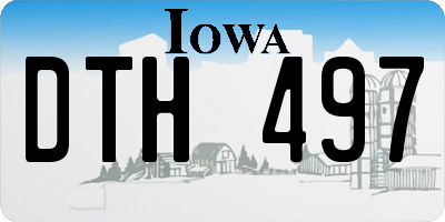 IA license plate DTH497