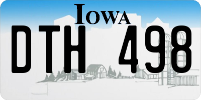 IA license plate DTH498