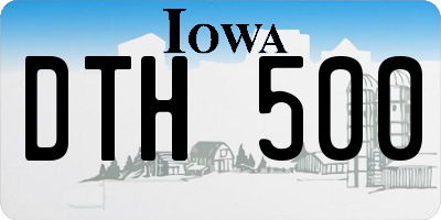 IA license plate DTH500