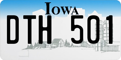 IA license plate DTH501