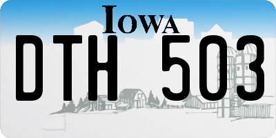 IA license plate DTH503