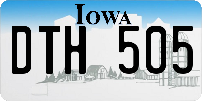 IA license plate DTH505