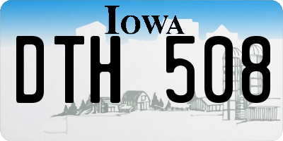 IA license plate DTH508