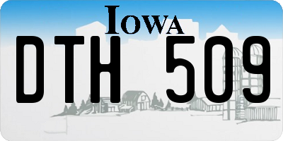 IA license plate DTH509