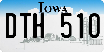 IA license plate DTH510