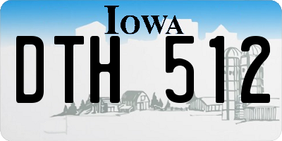 IA license plate DTH512
