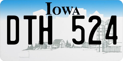IA license plate DTH524