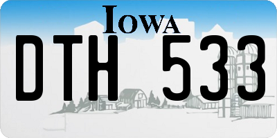 IA license plate DTH533