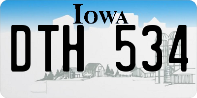 IA license plate DTH534