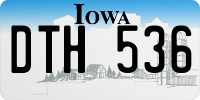 IA license plate DTH536