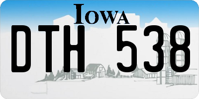 IA license plate DTH538