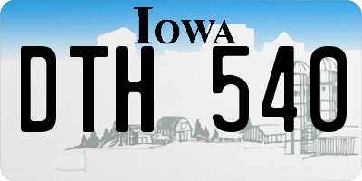 IA license plate DTH540