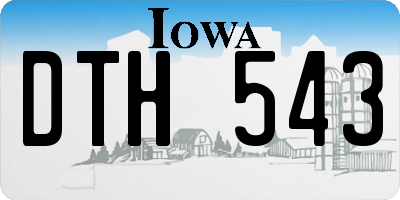 IA license plate DTH543