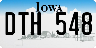 IA license plate DTH548