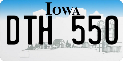 IA license plate DTH550