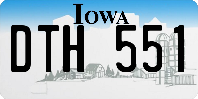 IA license plate DTH551