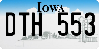 IA license plate DTH553