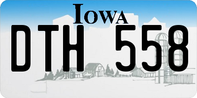 IA license plate DTH558