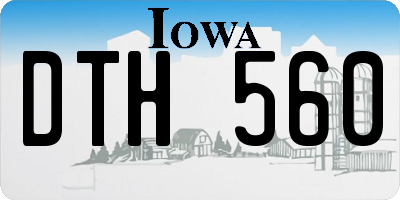 IA license plate DTH560