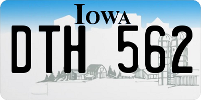 IA license plate DTH562