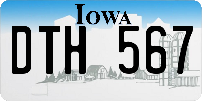 IA license plate DTH567