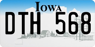 IA license plate DTH568