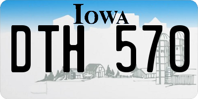 IA license plate DTH570