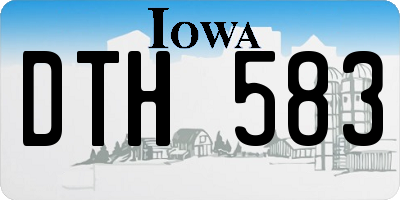 IA license plate DTH583