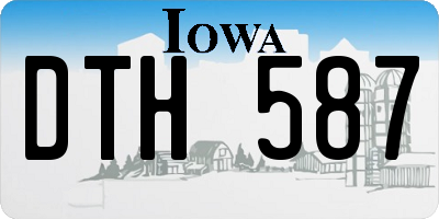 IA license plate DTH587