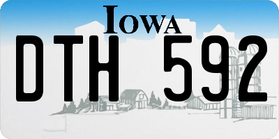 IA license plate DTH592
