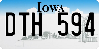 IA license plate DTH594