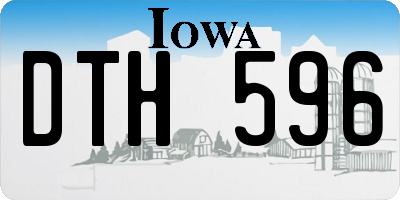 IA license plate DTH596